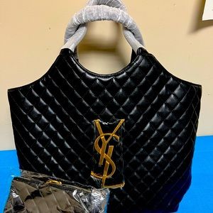 YSL Black purse with matching wallet